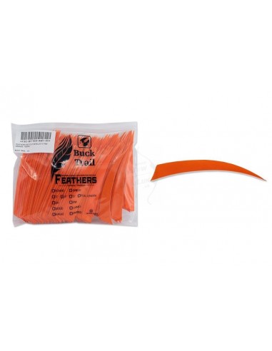 Prírodné pierka Bucktrail Shield 5" LW 100 ks oranžové